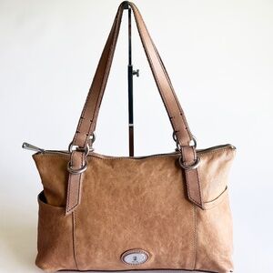 Fossil Tan Leather Handbag Shoulder Bag